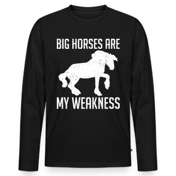Clydesdale Cold Blood Horse Scotland Horse - Men's Premium Organic Long Sleeve Shirt - black - Front - Nico (187cm)