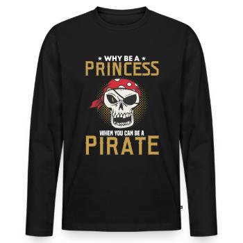 Pirate Kids Skull Party Pirates - Men's Premium Organic Long Sleeve Shirt - black - Front - Nico (187cm)