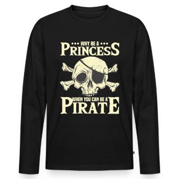 Pirate Kids Skull Party Pirates - Men's Premium Organic Long Sleeve Shirt - black - Front - Nico (187cm)