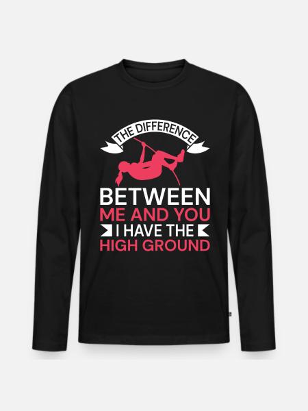 Saut à la perche Athlétisme - T-shirt manches longues Premium bio Homme - noir
