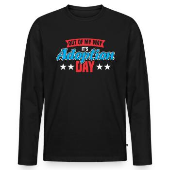 Adopts Adopts Foster Father Foster Mother - Men's Premium Organic Long Sleeve Shirt - black - Front - Nico (187cm)