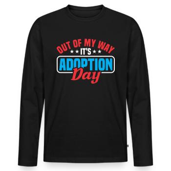 Adopts Adopts Foster Father Foster Mother - Men's Premium Organic Long Sleeve Shirt - black - Front - Nico (187cm)