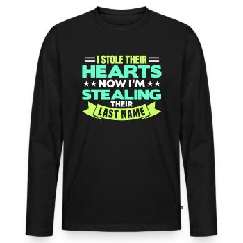 Adopts Adopts Foster Father Foster Mother - Men's Premium Organic Long Sleeve Shirt - black - Front - Nico (187cm)