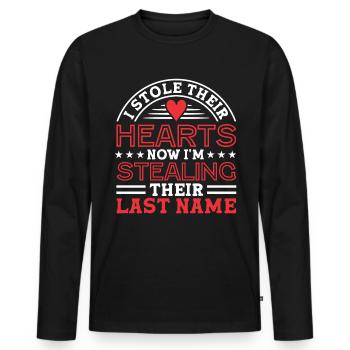 Adopts Adopts Foster Father Foster Mother - Men's Premium Organic Long Sleeve Shirt - black - Front - Nico (187cm)