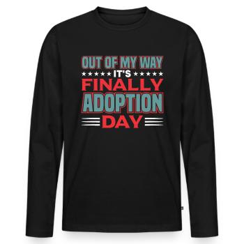 Adopts Adopts Foster Father Foster Mother - Men's Premium Organic Long Sleeve Shirt - black - Front - Nico (187cm)