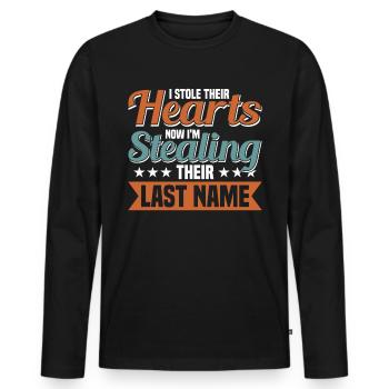 Adopts Adopts Foster Father Foster Mother - Men's Premium Organic Long Sleeve Shirt - black - Front - Nico (187cm)