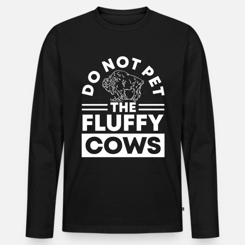 Bison Büffel Yellowstone Park - Männer Premium Bio Langarmshirt - Schwarz