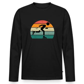 Inline Skating Skater Skater Inliner Roller Skates - Men's Premium Organic Long Sleeve Shirt - black - Front - Nico (187cm)