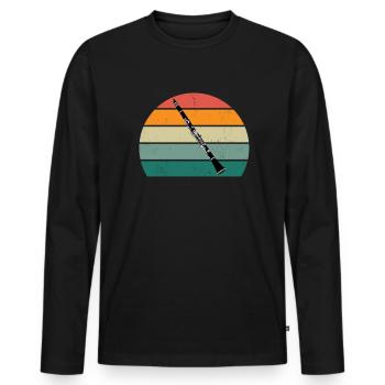 Clarinet player Clarinet player Clarinet - Men's Premium Organic Long Sleeve Shirt - black - Front - Nico (187cm)