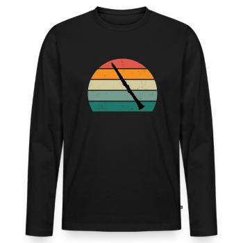 Clarinet player Clarinet player Clarinet - Men's Premium Organic Long Sleeve Shirt - black - Front - Nico (187cm)