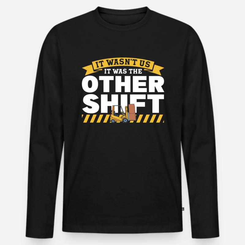 Gabelstaplerfahrer Gabelstapler Staplerfahrer - Männer Premium Bio Langarmshirt - Schwarz