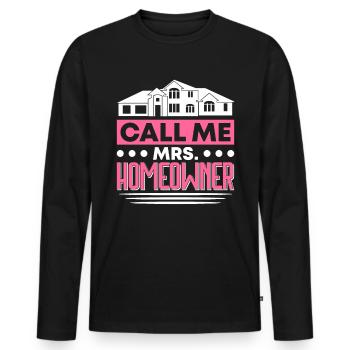 Propriétaire Propriétaire Cadeau Propriétaire Propriétaire - T-shirt manches longues Premium bio Homme - noir - Devant - Nico (187cm)