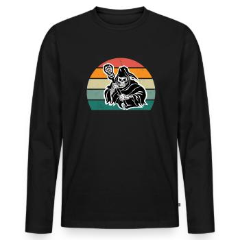 Crosse Raquette de crosse Tor Werfen Crosse - T-shirt manches longues Premium bio Homme - noir - Devant - Nico (187cm)