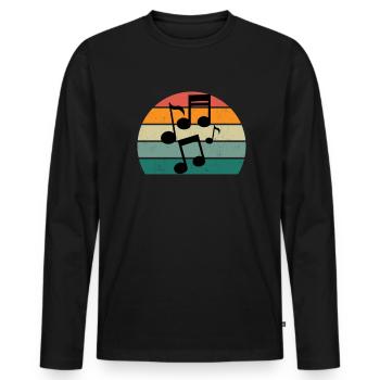 Musiker Musikerin Musik spielen musizieren Musik - Männer Premium Bio Langarmshirt - Schwarz - Vorne - Nico (187cm)