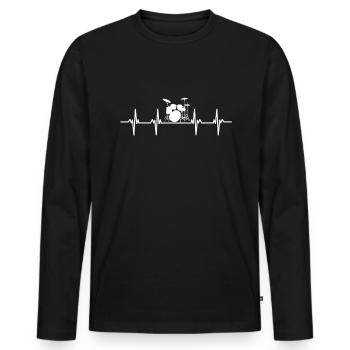 Musiker Musikerin Musik spielen musizieren Musik - Männer Premium Bio Langarmshirt - Schwarz - Vorne - Nico (187cm)