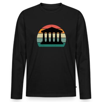 Politicien Politicien Société Fait de la politique - T-shirt manches longues Premium bio Homme - noir - Devant - Nico (187cm)