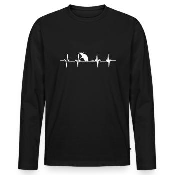 Rats rat maman rat papa rat domestique rat d'égout - T-shirt manches longues Premium bio Homme - noir - Devant - Nico (187cm)