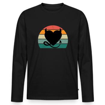 Devil Devil Satan Evil Hell Fear Terror - Men's Premium Organic Long Sleeve Shirt - black - Front - Nico (187cm)