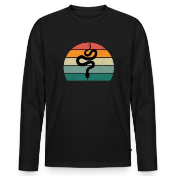 Snake Boa Reptiles Strangler Snake Poisonous Snake - Men's Premium Organic Long Sleeve Shirt - black - Front - Nico (187cm)