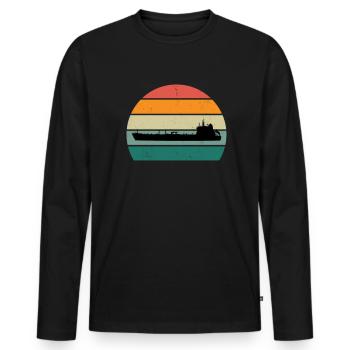 Ship Boat Boats Yachts Captain Ships - Men's Premium Organic Long Sleeve Shirt - black - Front - Nico (187cm)