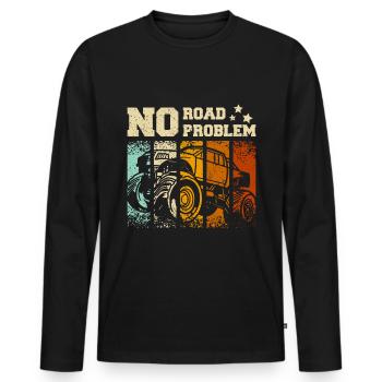 No road no problem Monster truck - Men's Premium Organic Long Sleeve Shirt - black - Front - Nico (187cm)