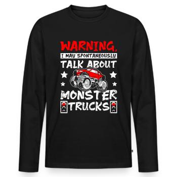 Peut parler spontanément de Monster trucks - T-shirt manches longues Premium bio Homme - noir - Devant - Nico (187cm)