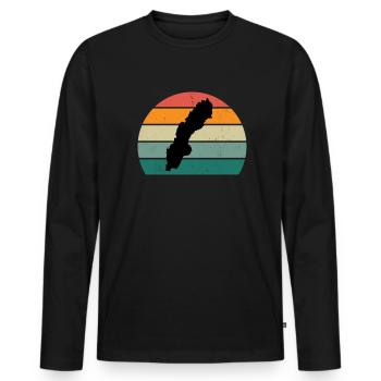 swede sweden blue yellow stockholm sweden - Men's Premium Organic Long Sleeve Shirt - black - Front - Nico (187cm)
