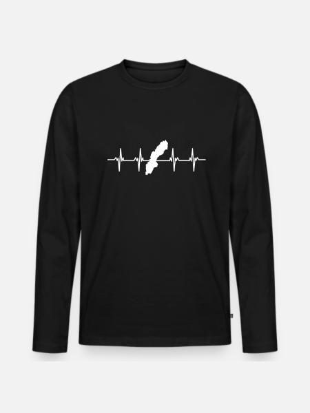 schwede schwedin blau gelb stockholm schweden - Männer Premium Bio Langarmshirt - Schwarz