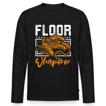 Flooring installer floor whisperer - Männer Premium Bio Langarmshirt - Schwarz - Vorne - Nico (187cm)