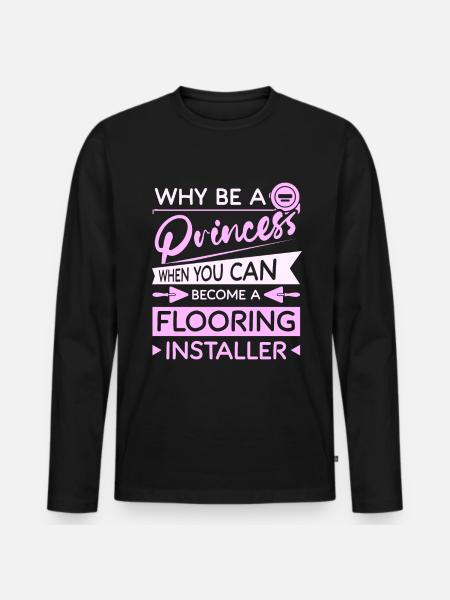 Princess flooring installer - Men's Premium Organic Long Sleeve Shirt - black