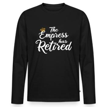 The empress has retired - Men's Premium Organic Long Sleeve Shirt - black - Front - Nico (187cm)