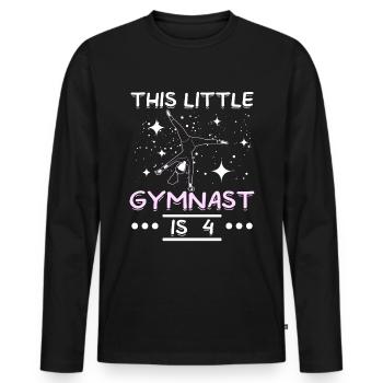 Ce petit gymnaste a 4 ans - T-shirt manches longues Premium bio Homme - noir - Devant - Nico (187cm)