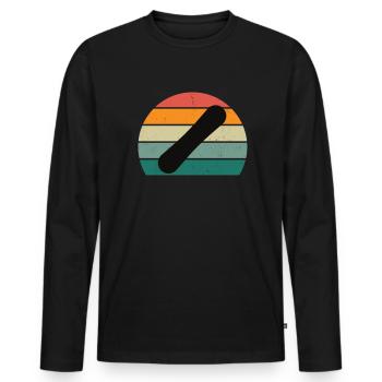 Snowboard Snowboarder Snowboarder Slope Neige - T-shirt manches longues Premium bio Homme - noir - Devant - Nico (187cm)