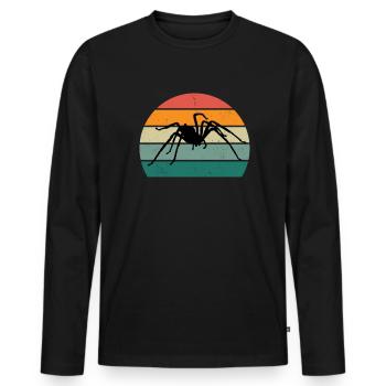 Spiders Spider web web arachnid legs 8 spider - Men's Premium Organic Long Sleeve Shirt - black - Front - Nico (187cm)