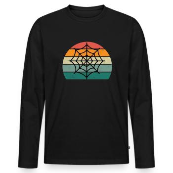 Spiders Spider web web arachnid legs 8 spider - Men's Premium Organic Long Sleeve Shirt - black - Front - Nico (187cm)