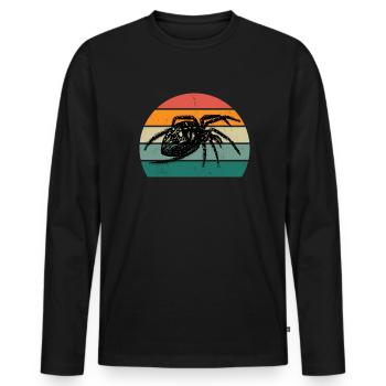 Spiders Spider web web arachnid legs 8 spider - Men's Premium Organic Long Sleeve Shirt - black - Front - Nico (187cm)