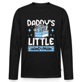 Le petit bricoleur de papa - T-shirt manches longues Premium bio Homme - noir - Devant - Nico (187cm)