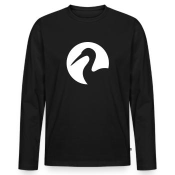 Störche Störchin Baby Kinder Kind Schnabel Storch - Männer Premium Bio Langarmshirt - Schwarz - Vorne - Nico (187cm)