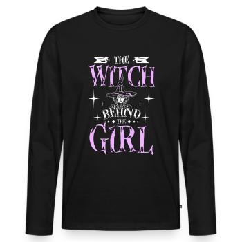 The witch behind the girl - Men's Premium Organic Long Sleeve Shirt - black - Front - Nico (187cm)