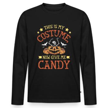 Halloween costume candy - Men's Premium Organic Long Sleeve Shirt - black - Front - Nico (187cm)