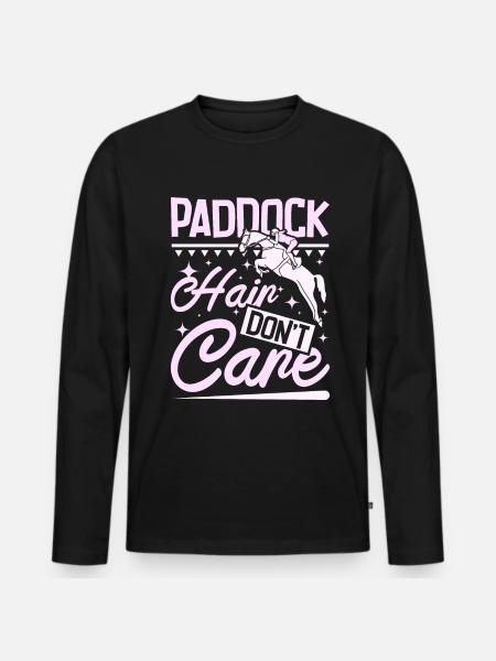Paddock hair don't care - Men's Premium Organic Long Sleeve Shirt - black
