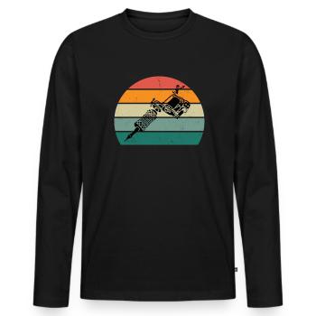 tatoo tattoo tattoowierer tattowierer body art - Men's Premium Organic Long Sleeve Shirt - black - Front - Nico (187cm)