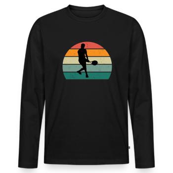 tennis player tennis player tennis club tennis - Men's Premium Organic Long Sleeve Shirt - black - Front - Nico (187cm)