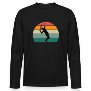 tennis player tennis player tennis club tennis - Men's Premium Organic Long Sleeve Shirt - black - Front - Nico (187cm)