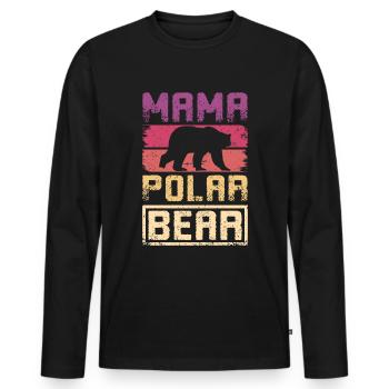 Mother mom mama polar bear - Männer Premium Bio Langarmshirt - Schwarz - Vorne - Nico (187cm)