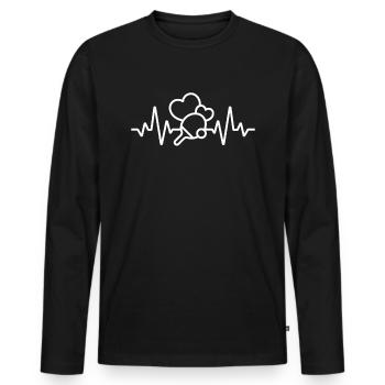 table tennis player table tennis net spin serve - Men's Premium Organic Long Sleeve Shirt - black - Front - Nico (187cm)