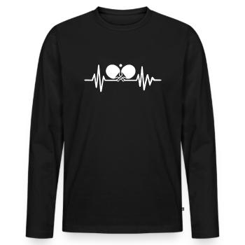 table tennis player table tennis net spin serve - Men's Premium Organic Long Sleeve Shirt - black - Front - Nico (187cm)