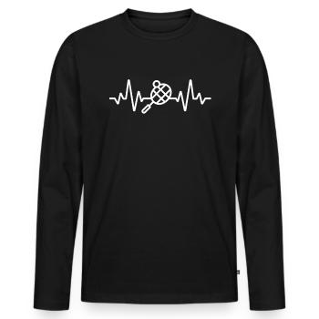tennis player tennis player tennis club tennis - Men's Premium Organic Long Sleeve Shirt - black - Front - Nico (187cm)