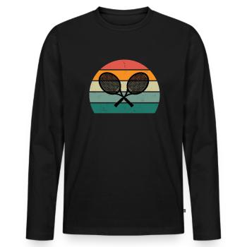 tennis player tennis player tennis club tennis - Men's Premium Organic Long Sleeve Shirt - black - Front - Nico (187cm)
