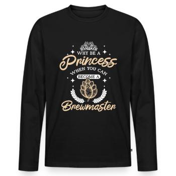 Women Girl Princess brewmaster - Männer Premium Bio Langarmshirt - Schwarz - Vorne - Nico (187cm)
